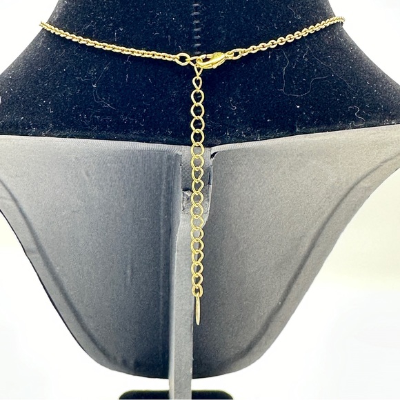 2028 Jewelry 1928 Gold‎ Tone 16 Inch Link Flower Y Necklace - Picture 4 of 6